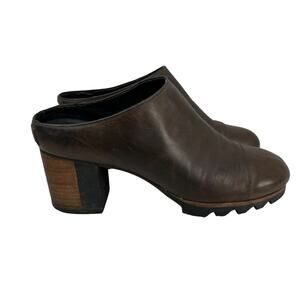 Sorel Brown Leather Mules